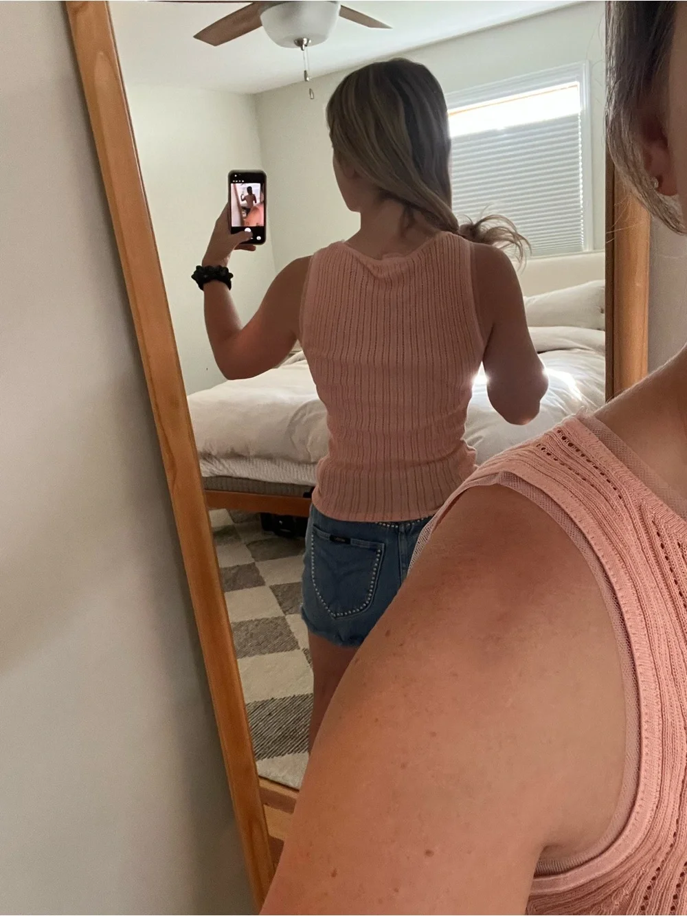 J. Crew Peach Knit Ribbed Tank